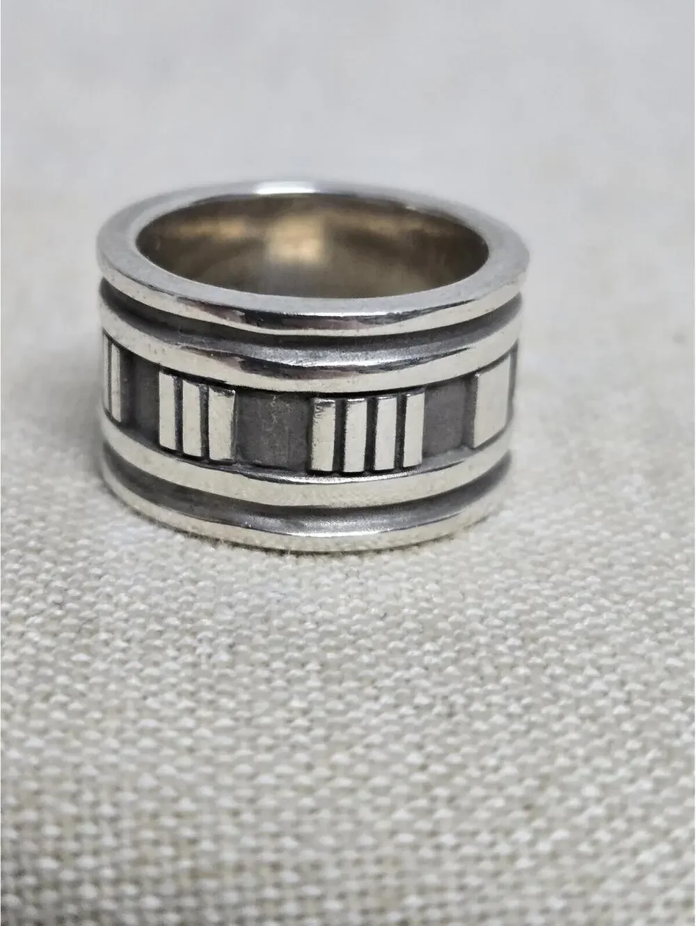 Vintage Tiffany & Co. Atlas Wide Band Ring 1995 Sterling Silver 925 Size 4.5 EUC - Picture 4 of 8
